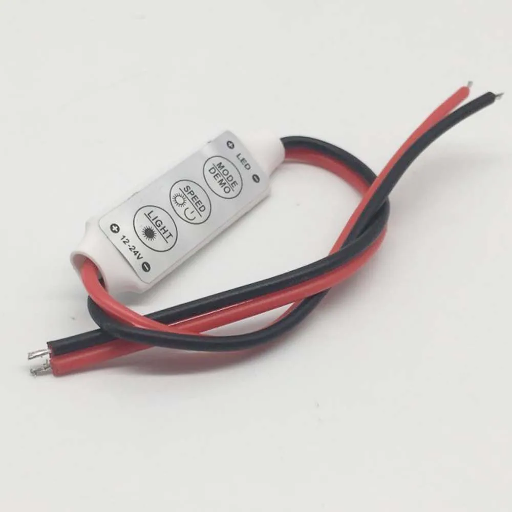 Mini 3 Keys For Single Color LED Brightness Dimmer Controller Switch For 3528 5050 5630 5730 3014 LED Strip Light 12V  M1126