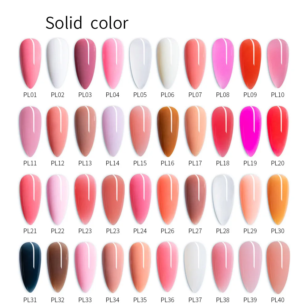 

Raiotu free art supply sample acrylic UV poly gel nail extension gel set, 40 colors