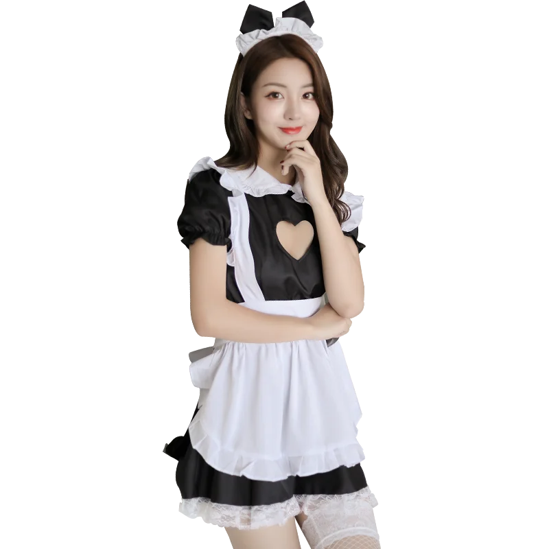 

YinFeng Cosplay Sexy Lolita Anime Cute Soft Girl Maid Uniform Sexy Costumes Sexy Maid Uniform Suit, Black