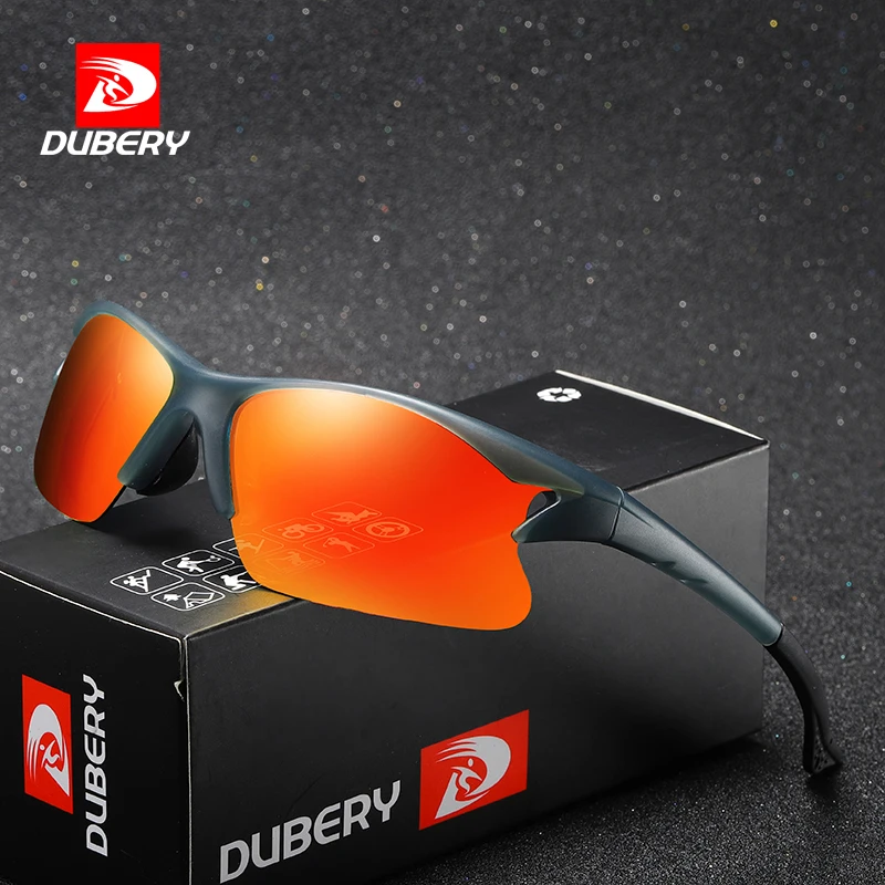 

DUBERY Cheap High Quality PC Material Sport Sunglasses Polarized Men's Sun Glasses For Riding Driving Black Oculos Male