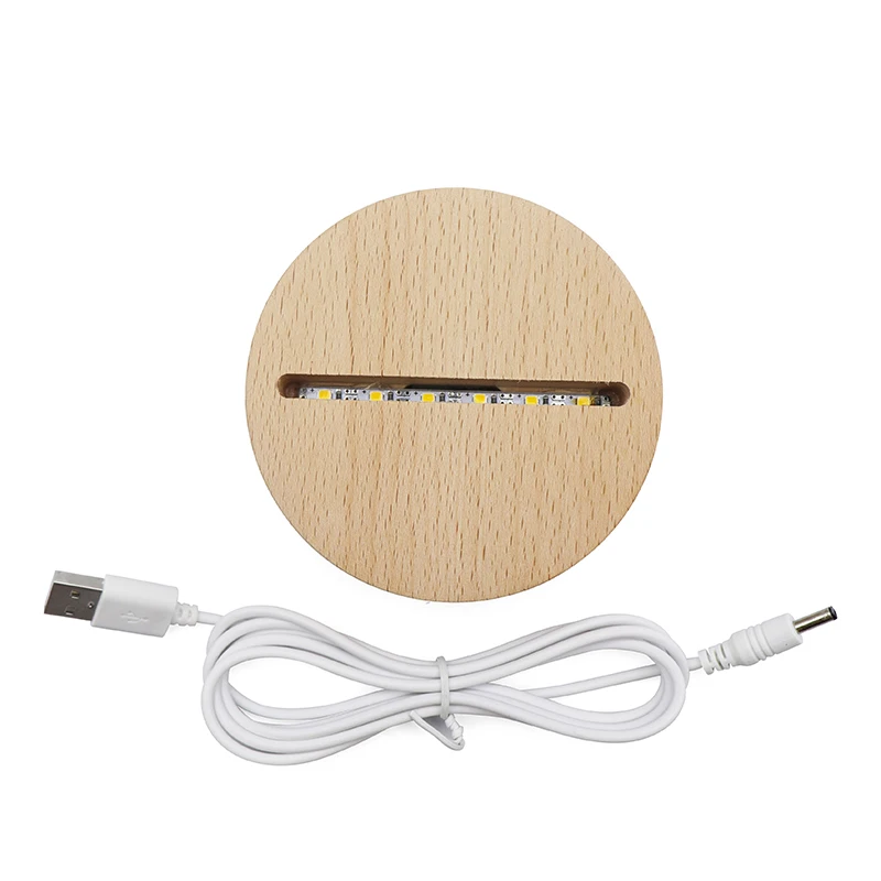 Lithium Battery Power Wood Led Light Base Led Battery Light Display ...