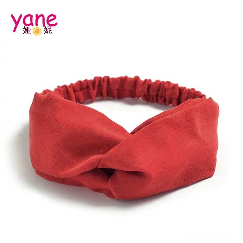 

Korean cross elastic headband knitted autumn/winter headband suede headband