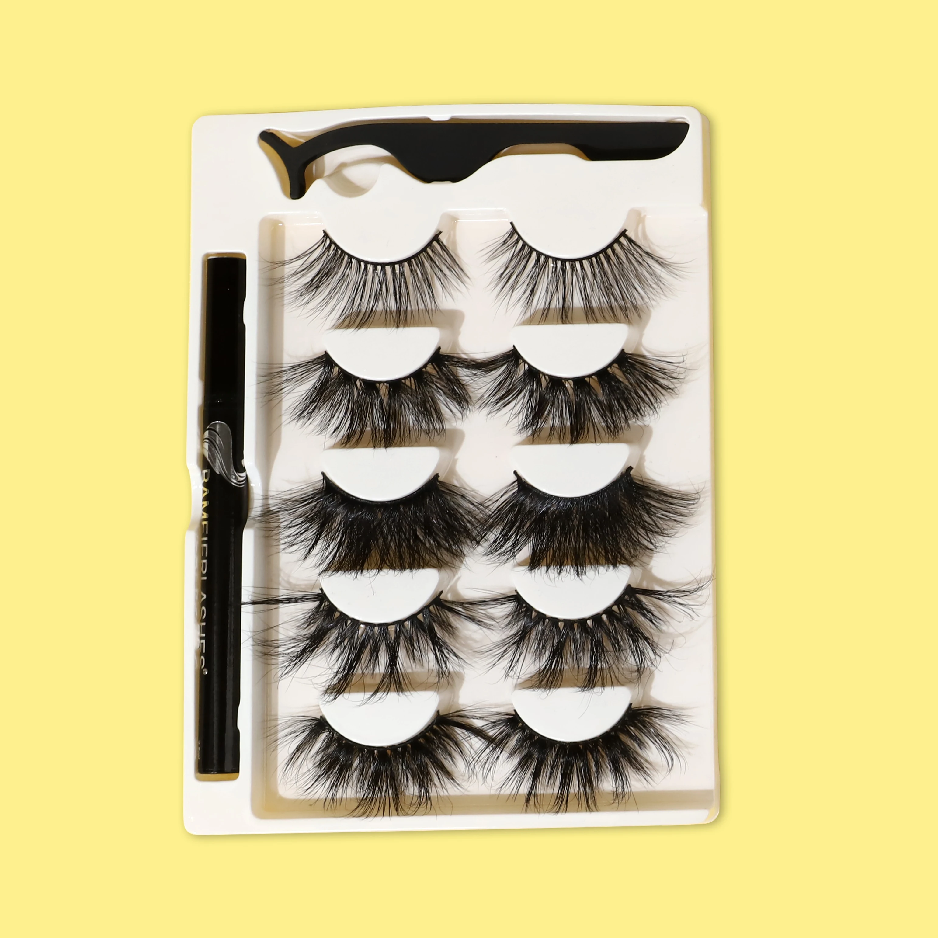 

25mm real mink hot selling free sample Factory Supplied 3D eyelashes
