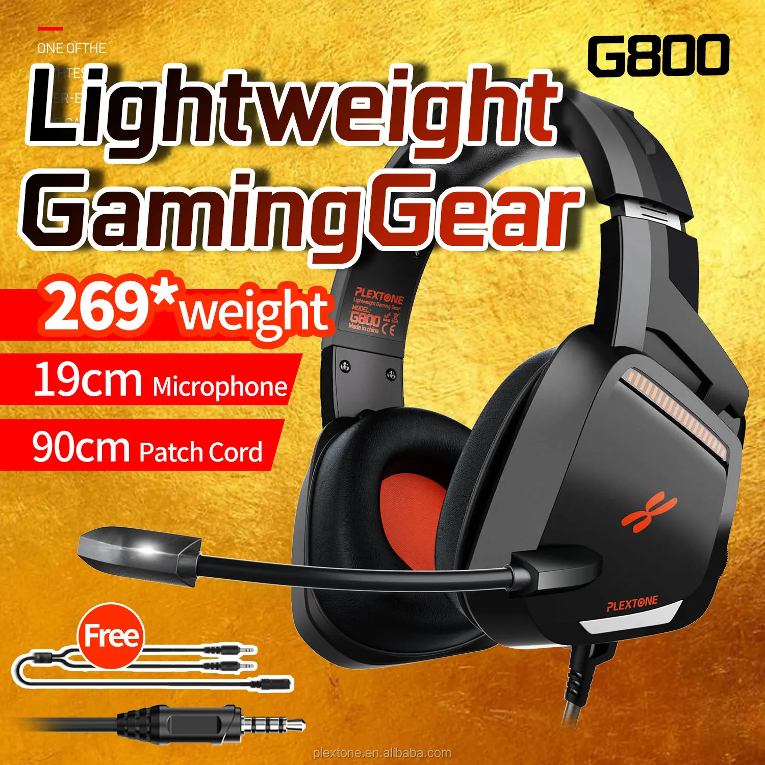 

Gaming Headset Plextone G800 headset gaming ps4 headphone with rotating microphone, Black, grey