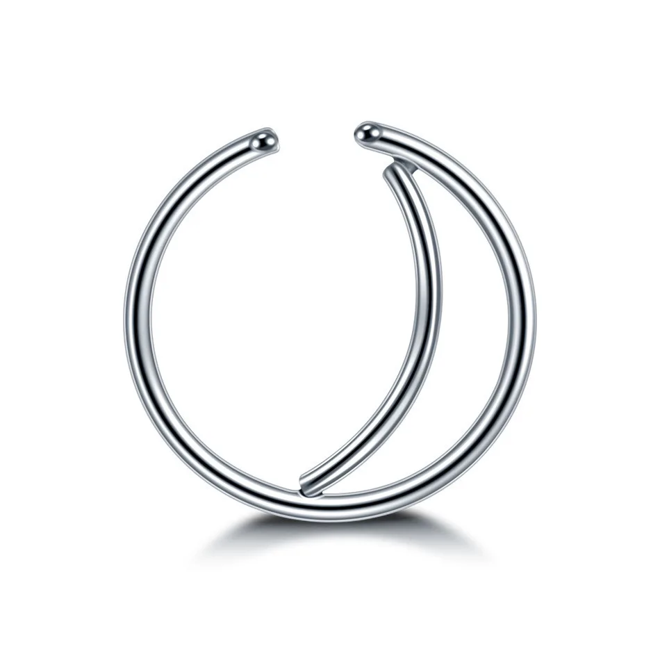 

Moon Nose Surgical Steel Septum Ring Cartilage Helix Ear Piercing Nose Ring