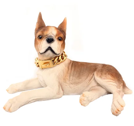 

big dog metal buckle luxury chain adjustable collar pet collars