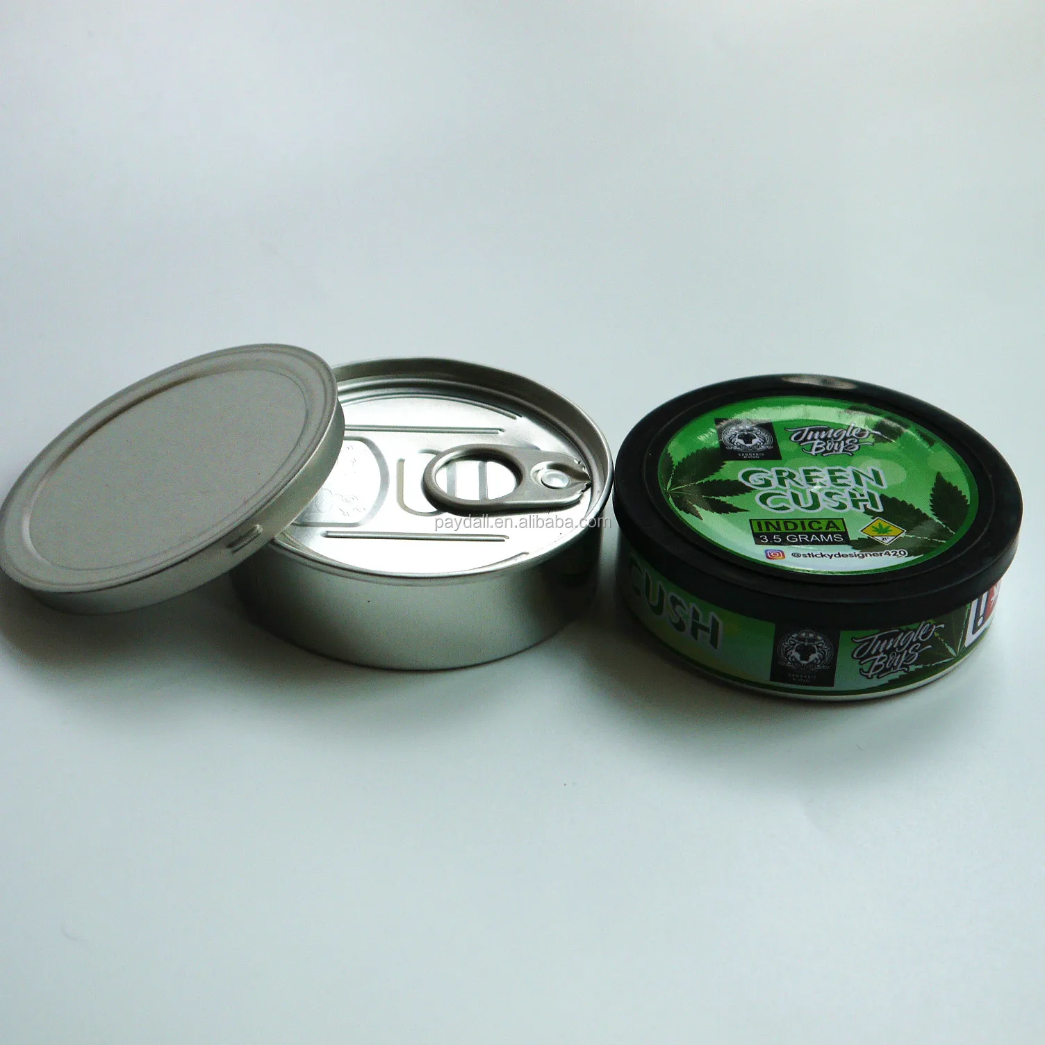 
100ml 3.5g tin cans plastic over cap for pressitin, lids, container, box 