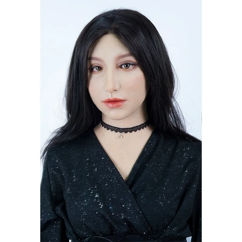 

Silicone Full head silicone female face mask for men Permanent makeup Crossdressers Cosplay