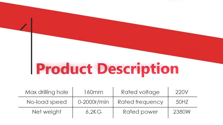 Portable Concrete Core Drilling Machine /Electric Hand Drill