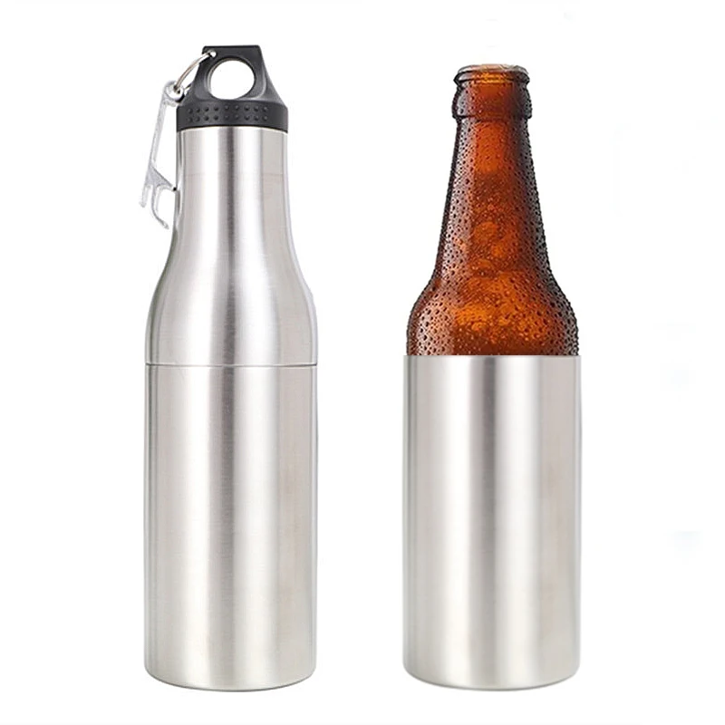 

Soda Beer Drink Cans Bottles and as a Pint Glass 12 Oz Bottles Double- walled Stainless Steel Insulated Bottle Cooler, As shown