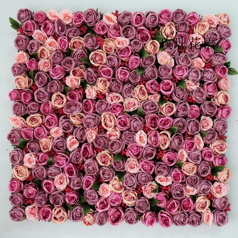 
FC-1001 Hot sale Wedding flower artificial vintage peony flowers backdrop panel decorative flower wall 