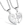 Couple Gift Stainless Steel Chain Custom Engraved Necklace Sets For Wedding Jewelry