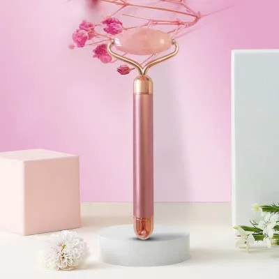 
Amazon Hot Sale Facial Massager Rose Quartz Electric Jade Roller For Women Face Care 