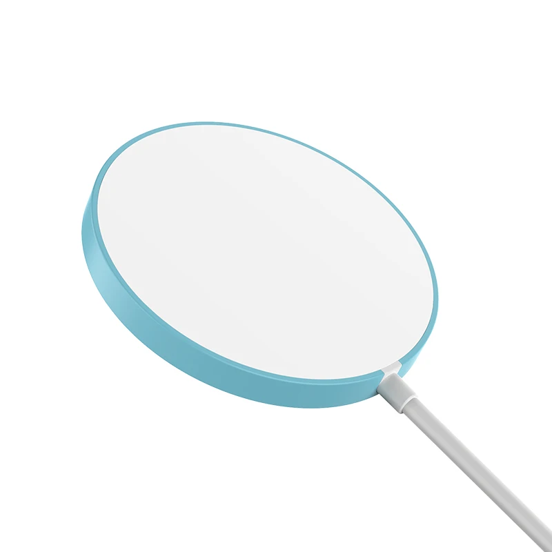 

2021 New Arrival Magnetic Wireless Charger 15w Wireless Mobile Phone Wireless Charging Magnetic for Iphon 12, Pink/blue/white
