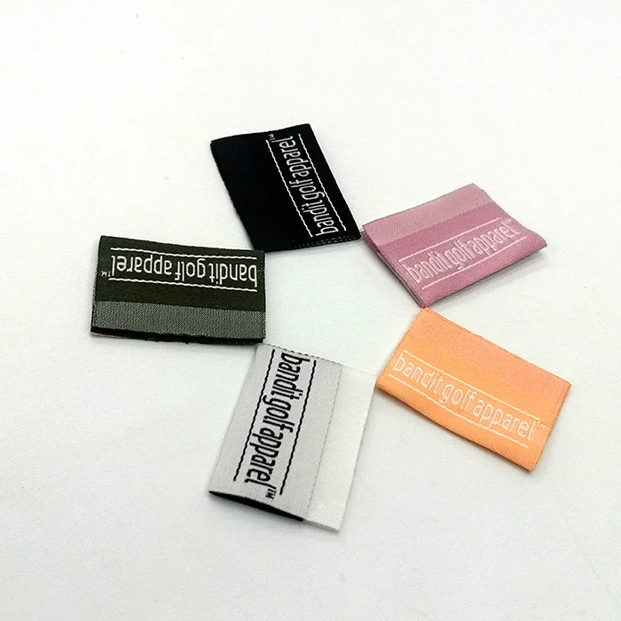 

New Style Custom Center Fold Flag Labels For Garments and Bagsown brand label, Custom color