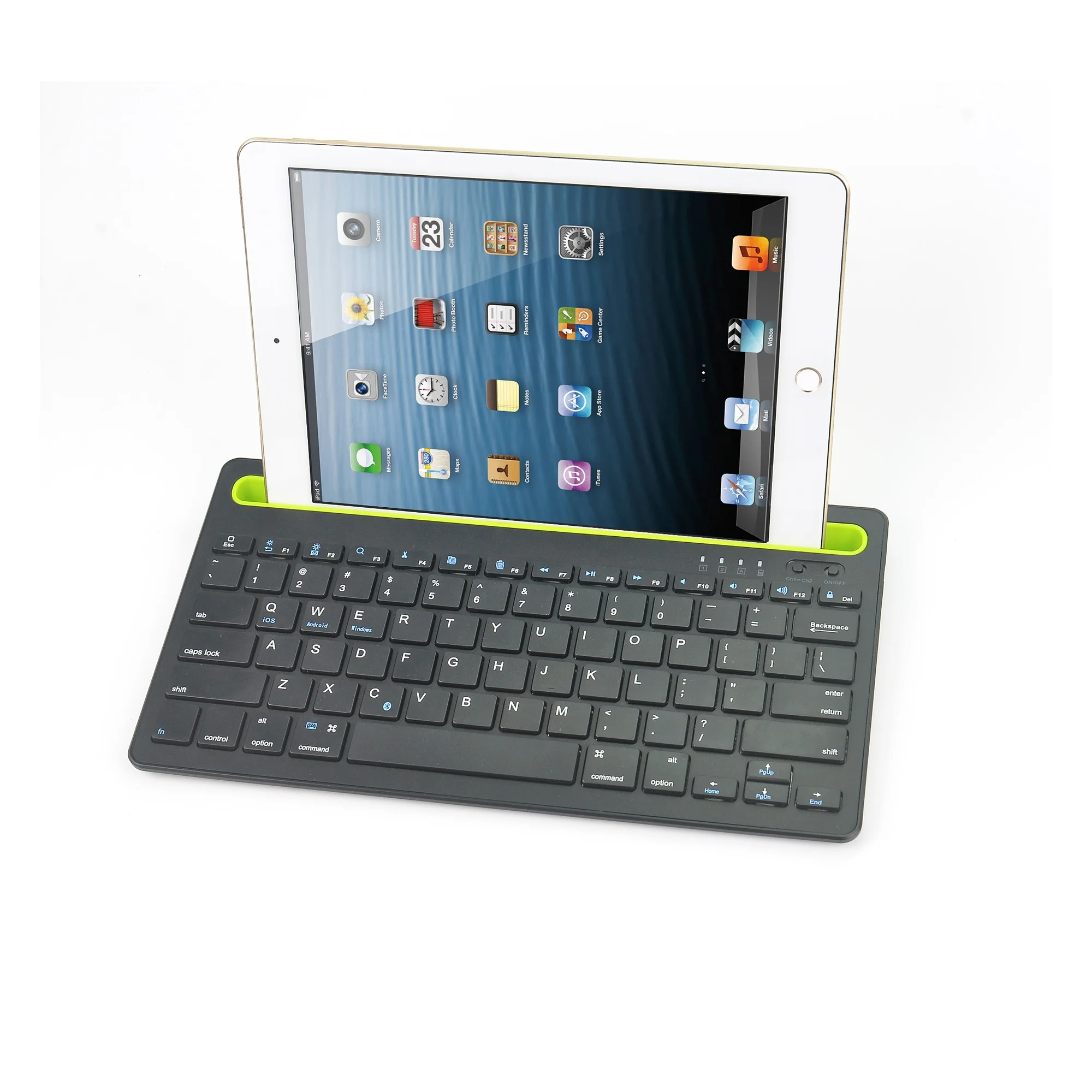 

Dual Channel wireless keyboard Bluetooth Multi-Device Keyboard for Computers/Tablets/Smartphones, Black