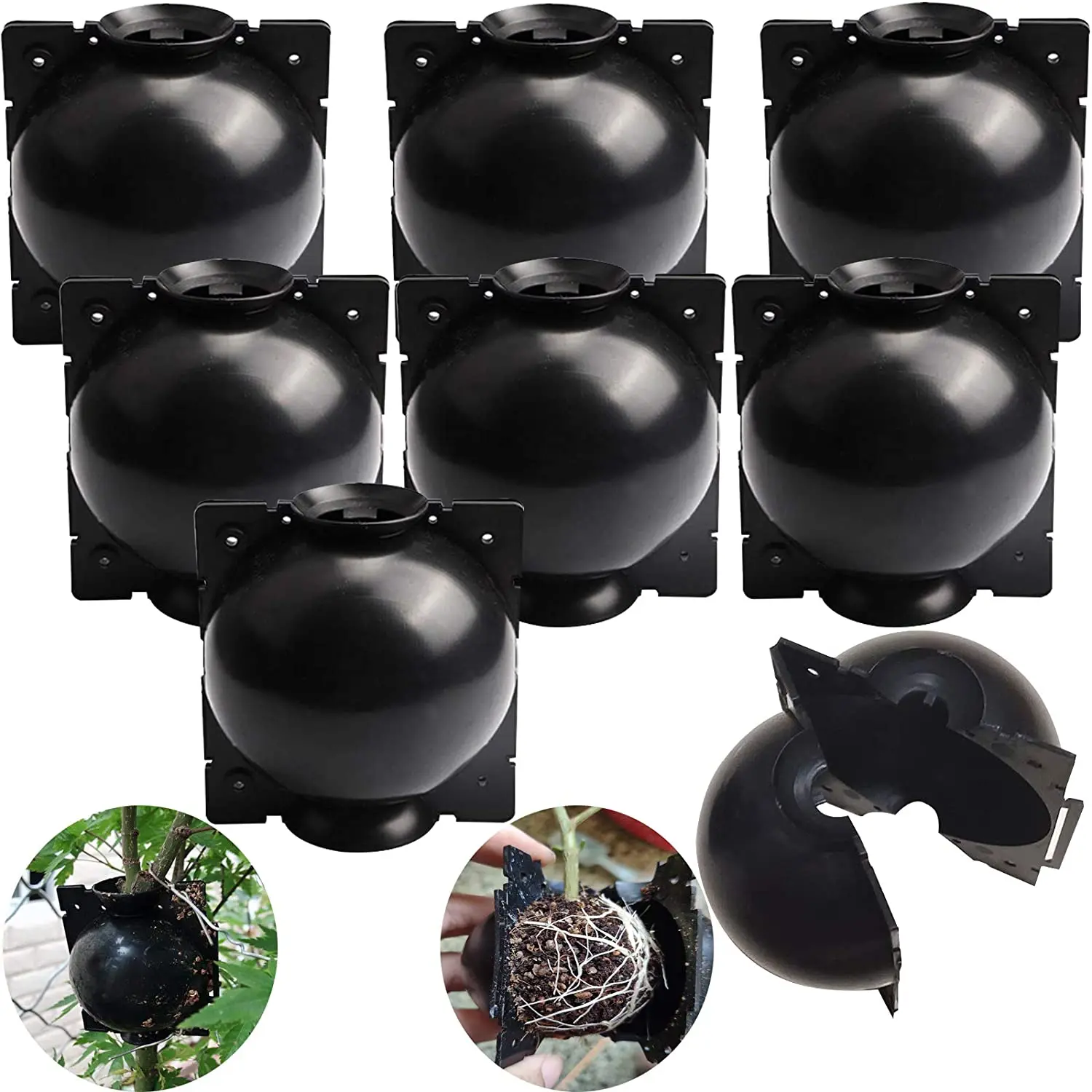 

5/8/12CM Reusable Plant Root Growing Rooting Ball Device High Pressure Propagation Ball Box