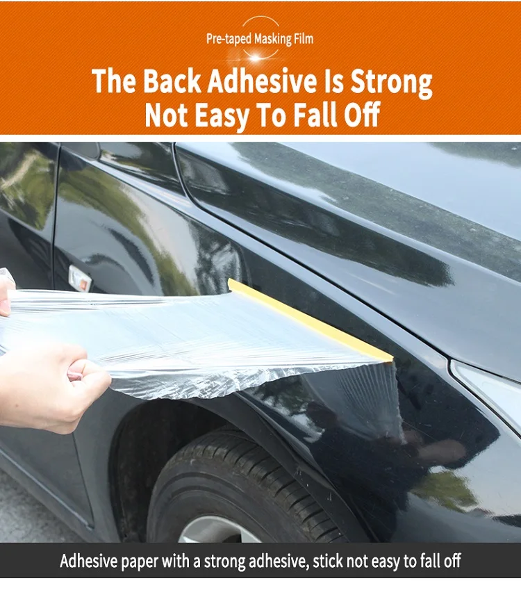 Auto Paint Masking Film With Tape For Car Buy Auto Paint Masking Film