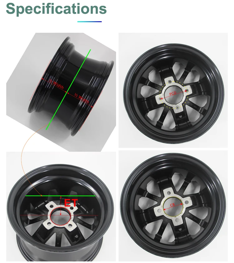 Motorcycle Parts Chinese Atv Wheels Atv Rims 14 Inch Pcd 4x110156mm Et