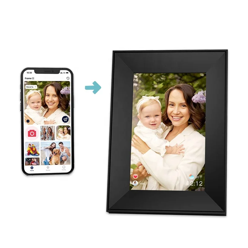 

Aimor App 8in HD Wifi Could Touch Portable Battery 8GB Family Share Digital Photo Frames For Best Gift