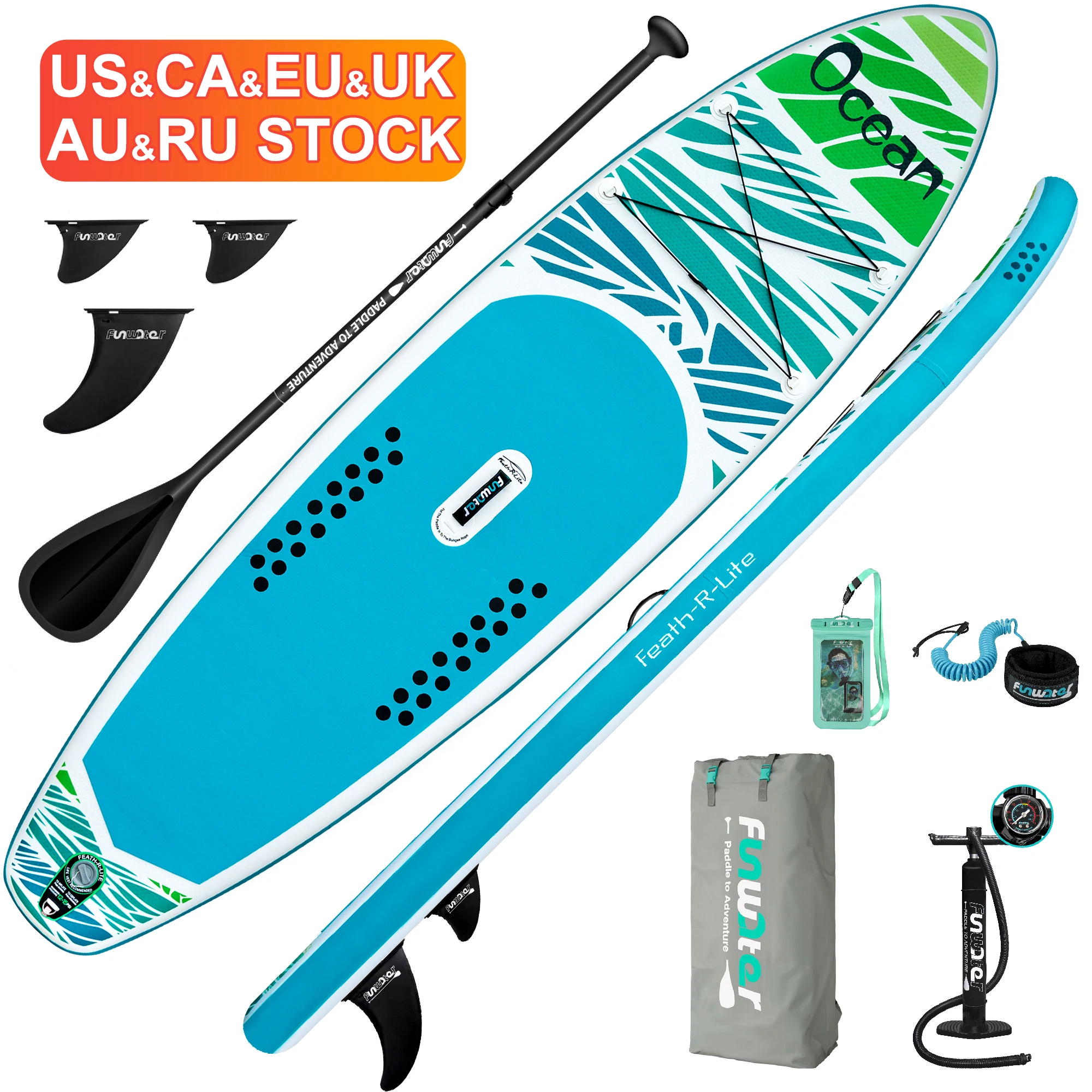 

FUNWATER Dropshipping OEM CE Certificate sup paddle board padle surfboards supboard paddel board watersports surf inflatable