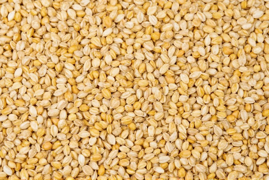 Close-up of harvested sesame seeds in traditional market