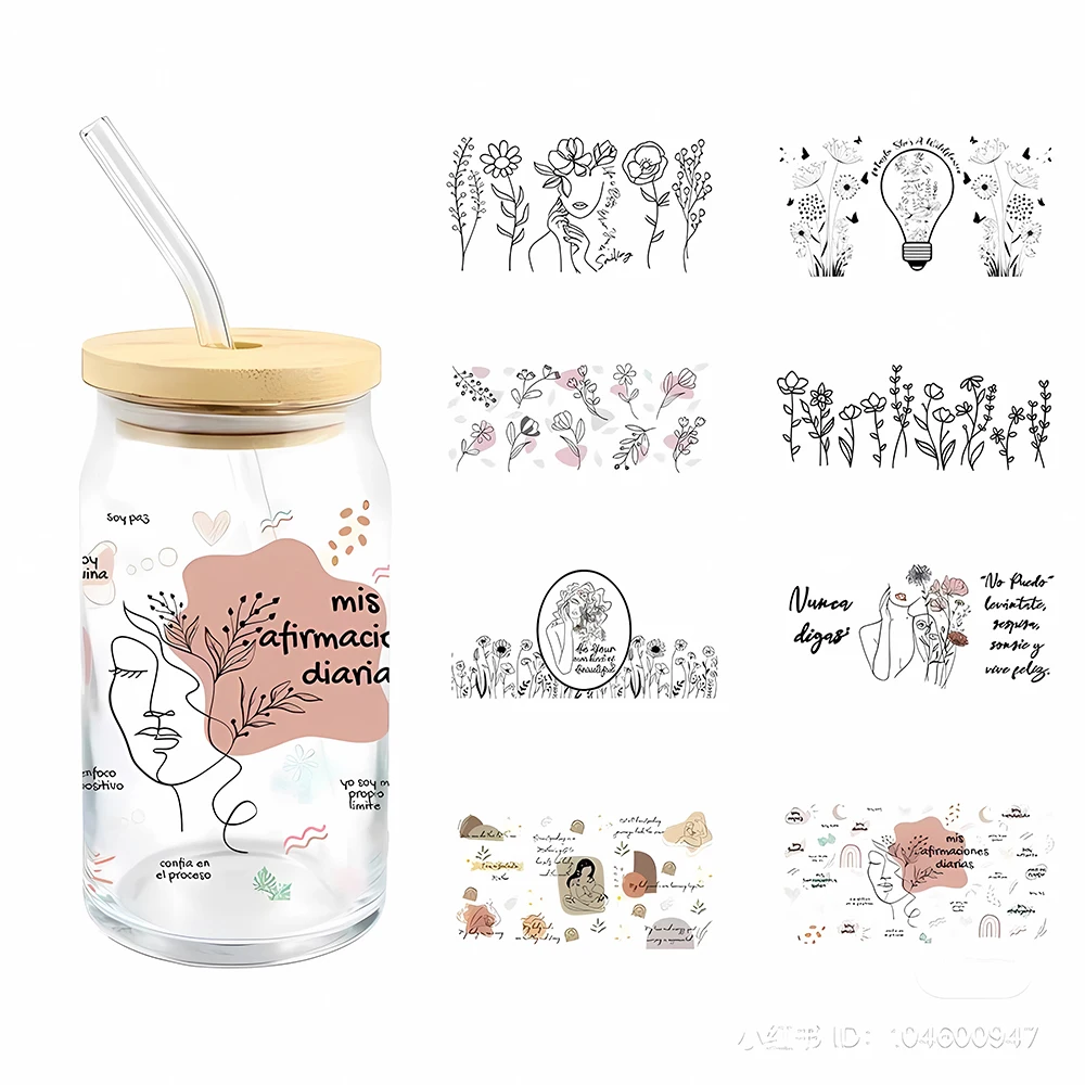 

Realize Your Design Cold Peel Transfer Washable UV DTF Cup Wrap Transfers For Tumbler Can Cup Mug