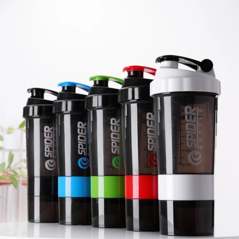 

New Spider Protein Shaker 3 In 1 Sports Water Bottle With Inserted Mixing Ball