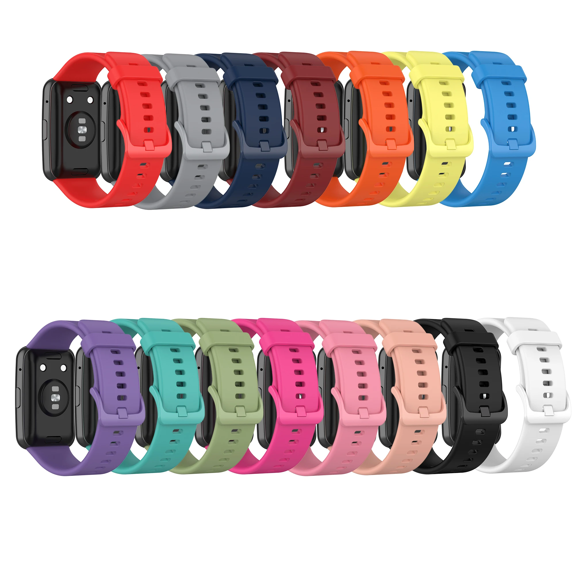 

Silicone Smartwatch Replacement Part Sport Wrist Watchband For Huawei Watch Fit Strap Smart Accessories
