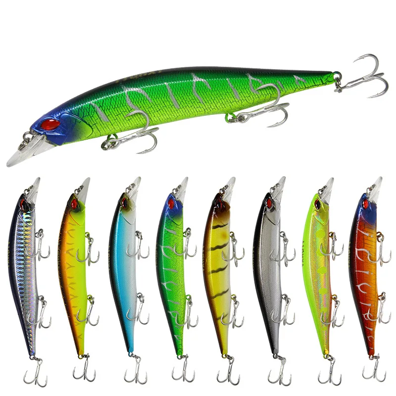 

Hot Selling Artificial 19.2g 13.5cm Hard Swim Fishing Lures Minnow Bait Suitable For Great Depth, Various