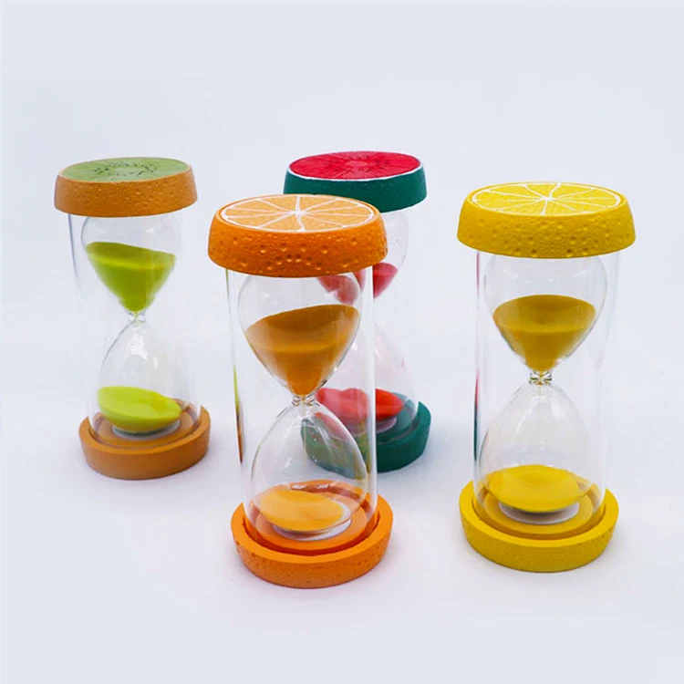 

Wholesale Fruits Plastic Sand Timer Clock for kids, Custom color