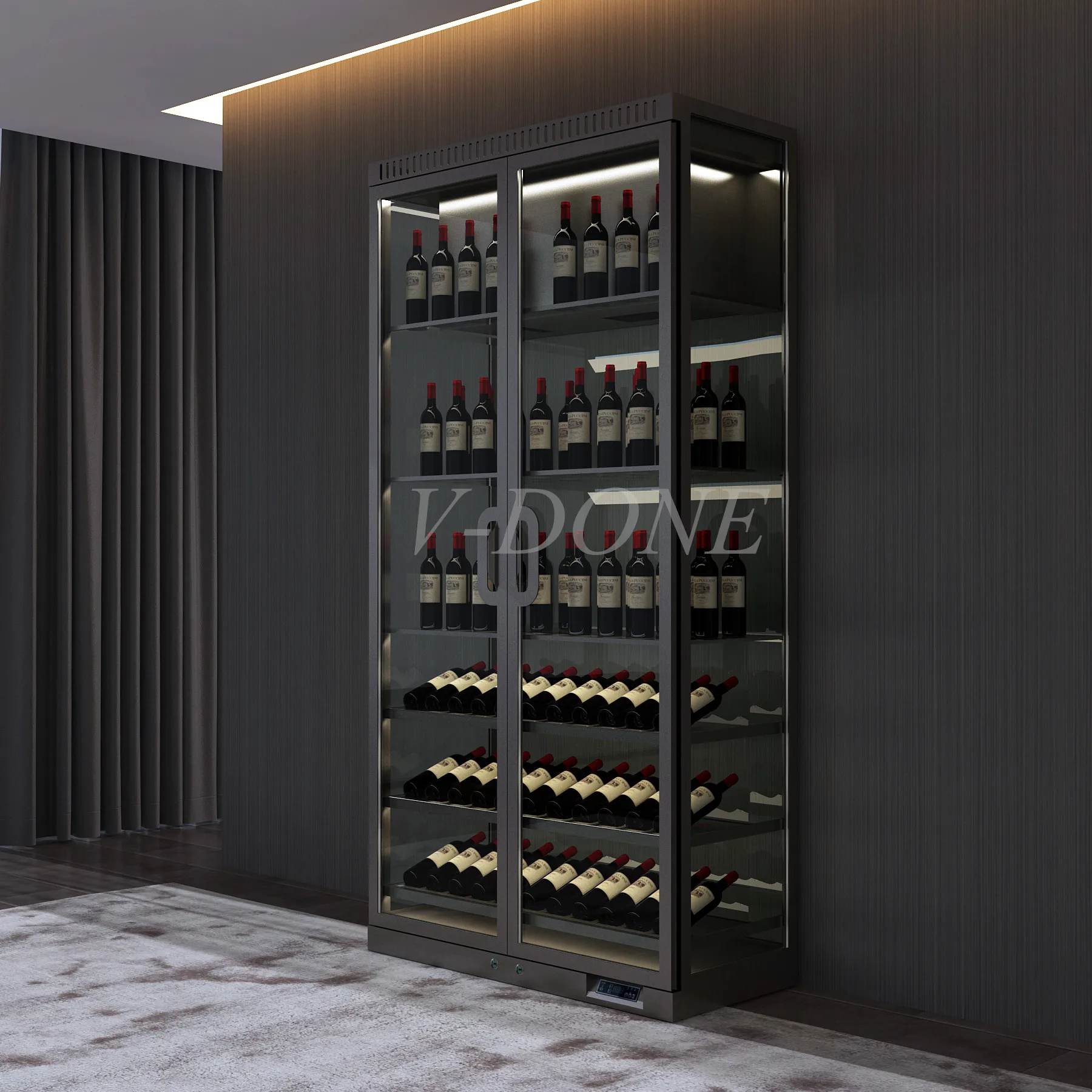 Home Bar Red Wine Glass Refrigerator Thermostatic Display Cabinet - Buy ...