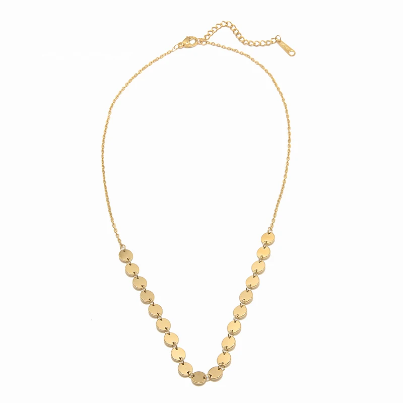 

New Handmade Stainless Steel Vacuum Plating Gold Necklace Factory Price Wholesale, Gold color