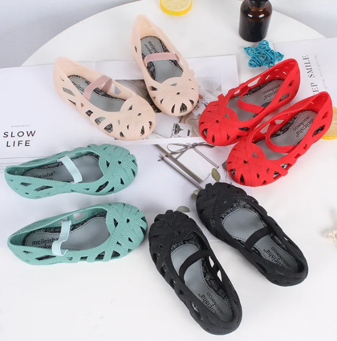 

children cute bow sandals reasonable girls plastic jelly shoes