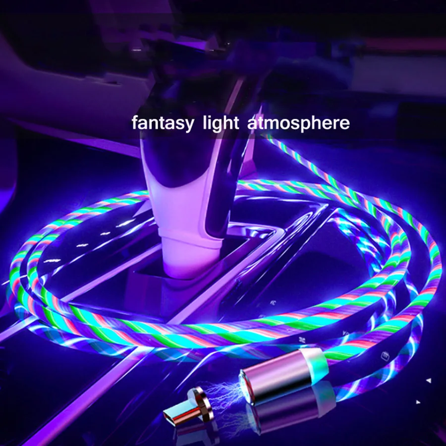 Top Sellers 2020 for Amazon Fast Charging USB Cable Flowing Light Mobile Phone Cable USB Magnetic Charger Cable - ANKUX.COM