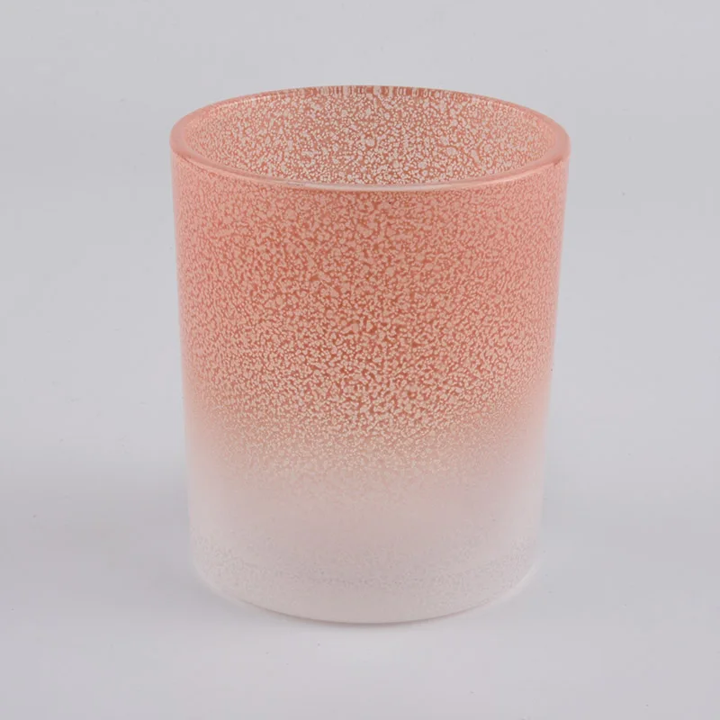colorful glass candle jar