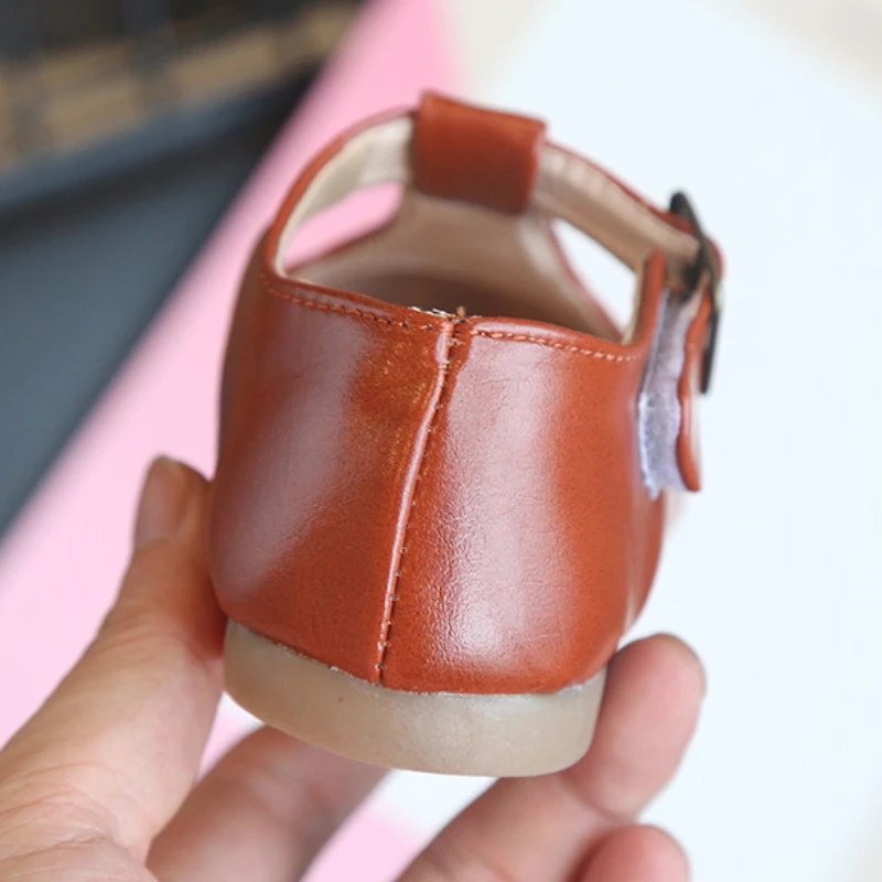 
PU Leather T-bar Children Shoes Fashion Child Kids Boy Girl Dress Shoes Hot Sale Child Casual Walking Shoes China Supplier 