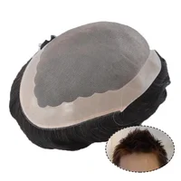 

Stock Hot Selling Most Durable Mono Base with NPU Toupee for Men