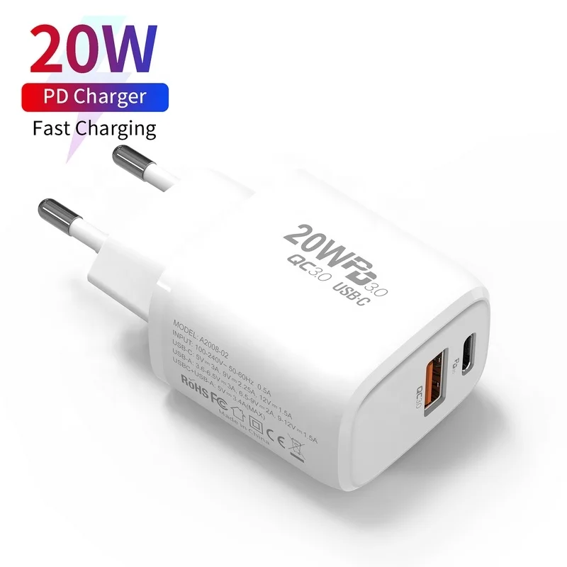 

Hot Sell 20W USB-C Power Adapter Type C 20W PD Charger for Mobile Phone