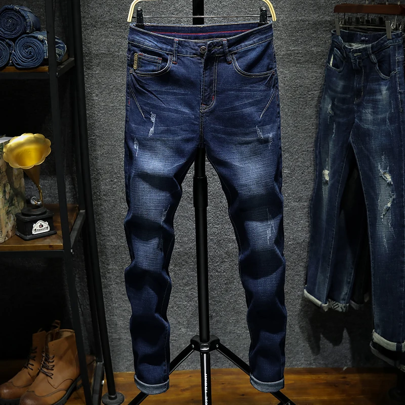 

Guangzhou Name Brand Pent Boyfriend Stylish Highwaist Custom Denim Elastic Street Men Manufacturer Oem Jean