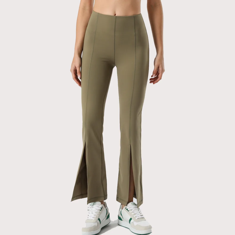

Women Pants Casual Workout Out Leggings Fitness Sports Running Yoga Athletic Split fork Pants Loose Yoga Leggings