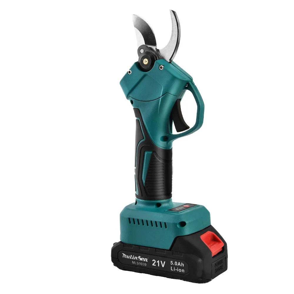 21V Rechargeable Cordless Power Pruners Portable Electric Pruning Scissors Fruit Tree Branch Pruning Shears Garden Secateurs