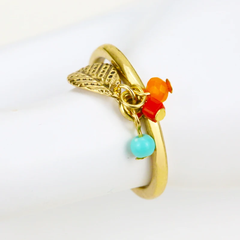 

Fashion Trendy Hot Sale Alloy Acrylic pendant Women Finger Ring, Customized color