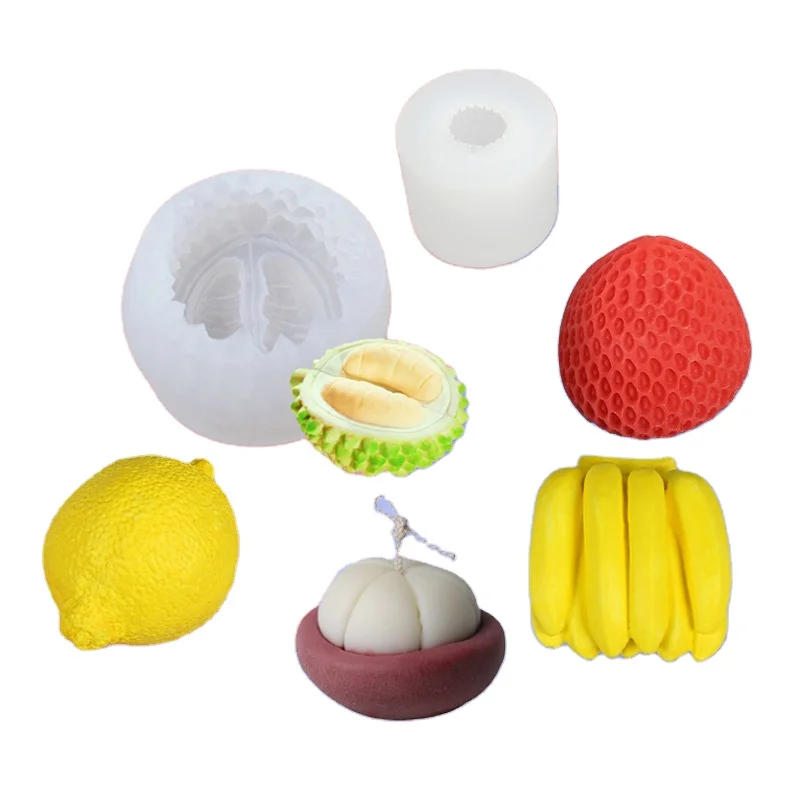 

DIY Simulation Fruit Ugly Orange Peach Banana Mango Strawberry Aromatherapy Gypsum Candle Cake Decoration Silicone Mold