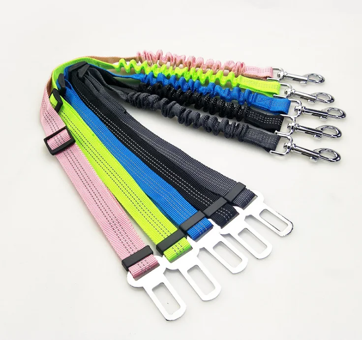 

Car Seat Belt Dog Leash Traction Belts Cushioning Elastic Reflective Safety Traction Rope Dog Seat Belt