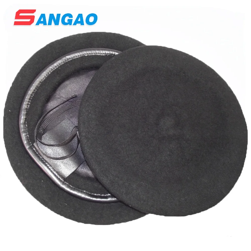 

wholesale Black Military beret hat with 100% wool