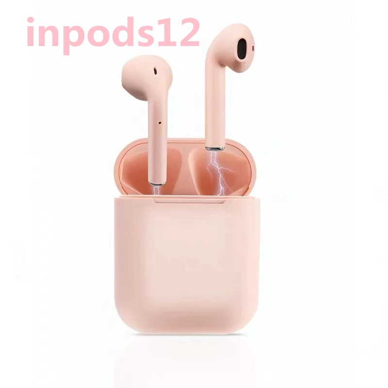 

Amazon Top Seller 2021 Colorful Newest Touch Gaming Headphone Inpods 12 Consumer Electronics Blue tooth Headphones i12