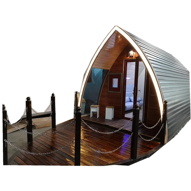 
ZY Wooden cabin with light steel and anti corrosive paint hull wooden cabin design wooden cottage 