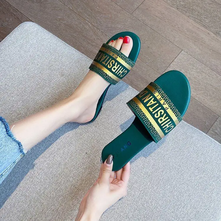 

Fashion New design luxurious Sandal Women's Slipper Fashion Slide Indoor Summer Autumn, As pic shows