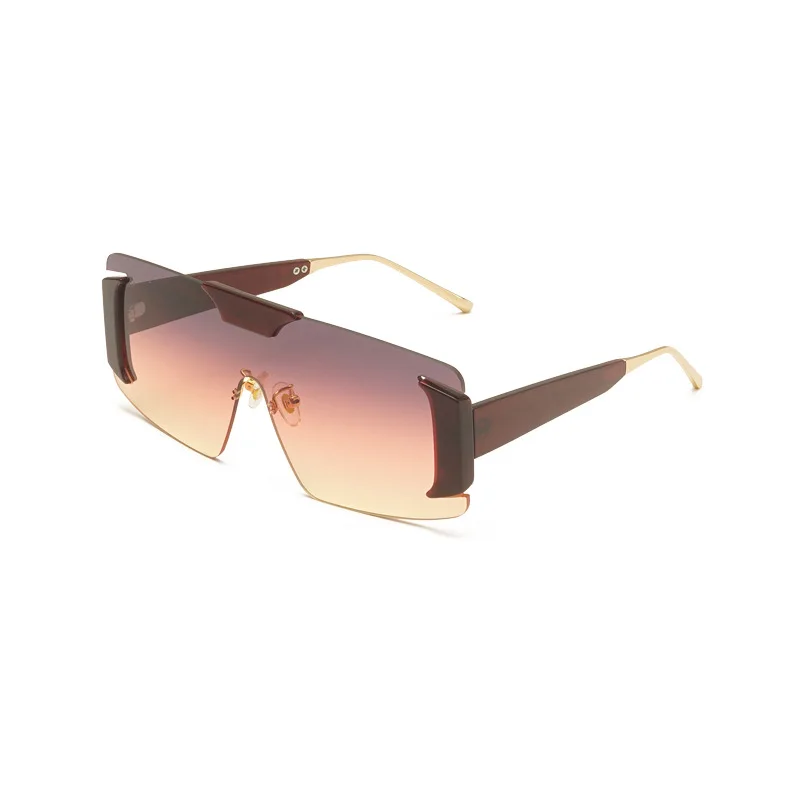 

Amazon Hot Sale Steampunk retro Polarized sunglasses fashion glasses rimless personalized eyewear shades wholesale